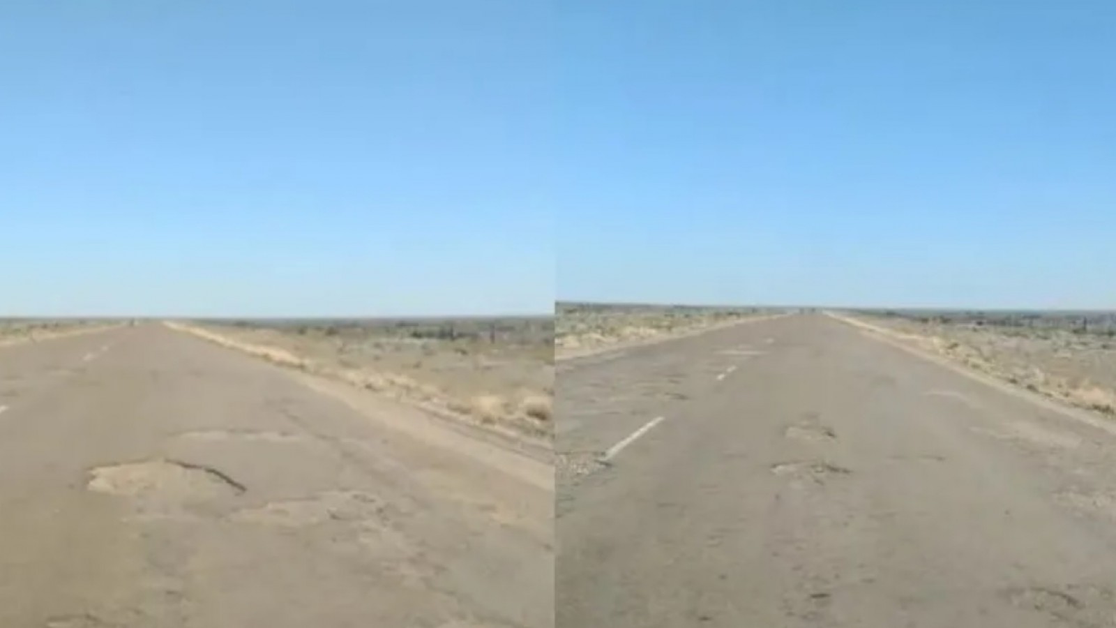 Así está el tramo de la ruta 40.